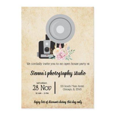 Vintage Camera Invitation