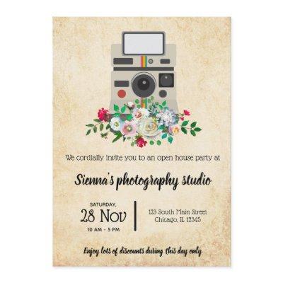Vintage Camera Invitation