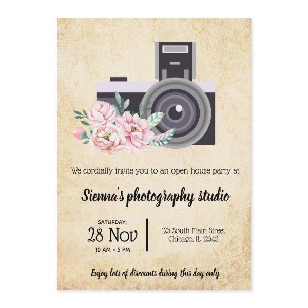 Vintage Camera Invitation