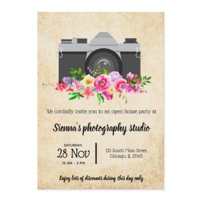 Vintage Camera Invitation