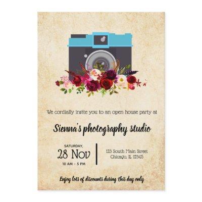 Vintage Camera Invitation