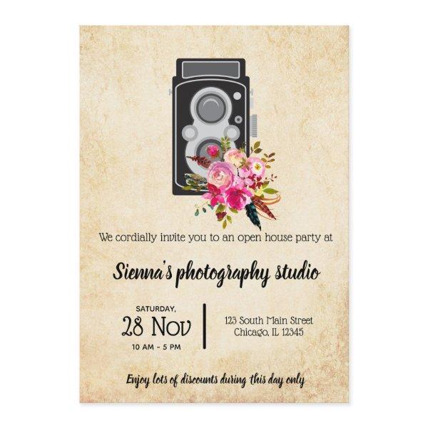 Vintage Camera Invitation