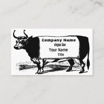 Vintage Cattle Rancher Beef Cow