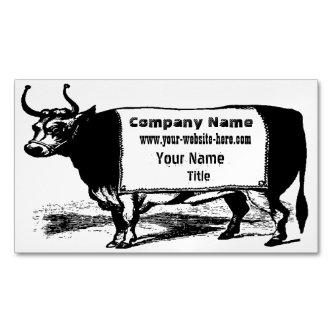 Vintage Cattle Rancher Beef Cow Magnetic