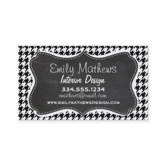 Vintage Chalkboard Black Houndstooth