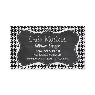 Vintage Chalkboard Black Houndstooth