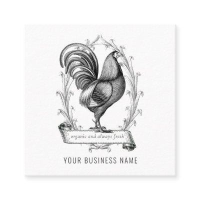 Vintage Chicken Banner Farm Square