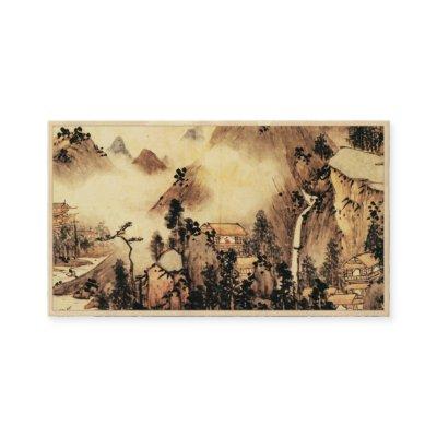 Vintage Chinese Sumi-e painting landscape scenery