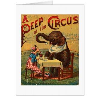 Vintage Circus Illustration Art Old Antique Card