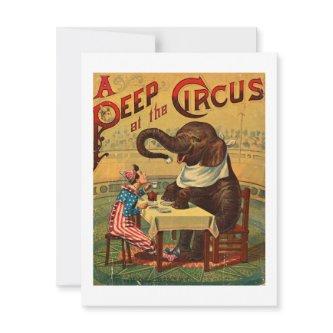 Vintage Circus Illustration Art Old Antique Card