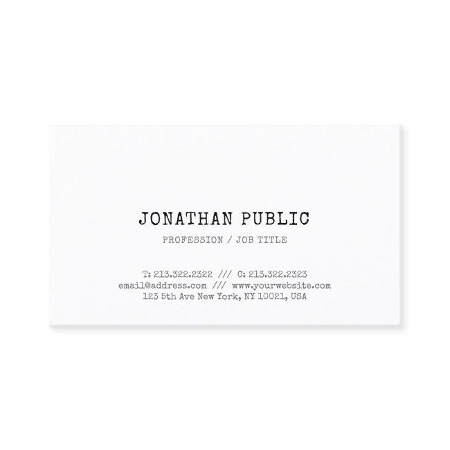 Vintage Classic Look Elite Design Plain Trendy