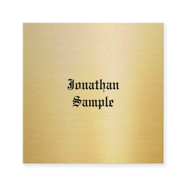 Vintage Classic Look Old Style Nostalgic Gold Chic Square