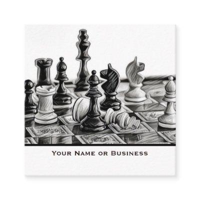 Vintage Classic Styled Chess Pieces Coach Club Square