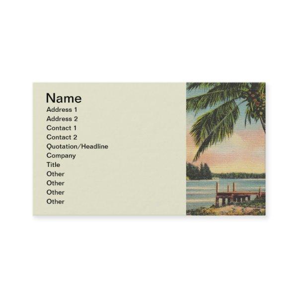 Vintage Coconut Palms Tropical Breeze Sunset