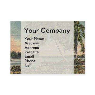 Vintage Coconut Palms Tropical Breeze Sunset