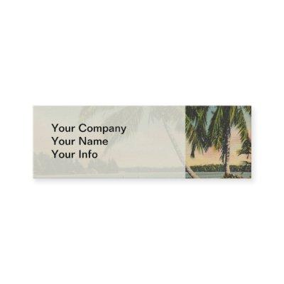 Vintage Coconut Palms Tropical Breeze Sunset Mini