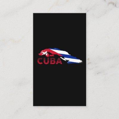 Vintage Cuba Map Cuban Flag
