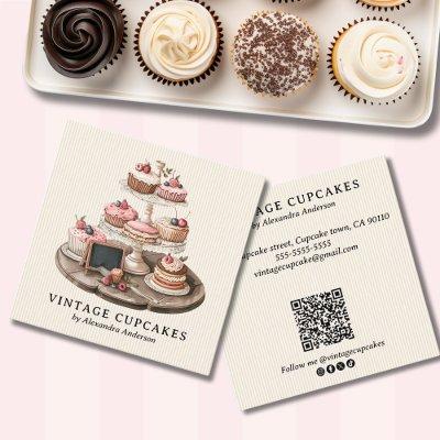 Vintage Cupcake Bakery Square