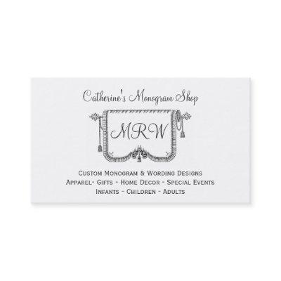 Vintage Curtain Tassle Frame Monogram Design Shop