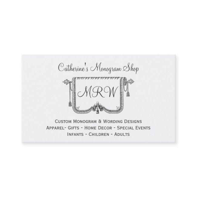 Vintage Curtain Tassle Frame Monogram Design Shop