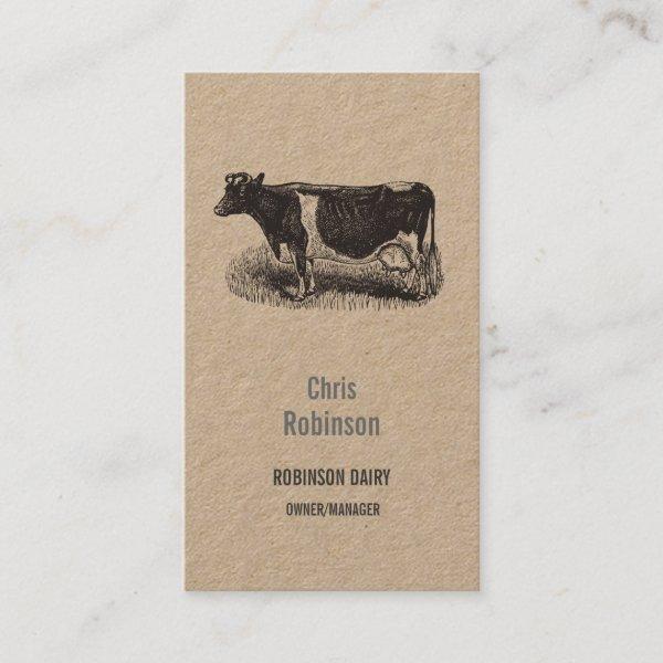 Vintage Dairy Cow Farmer Butcher Business