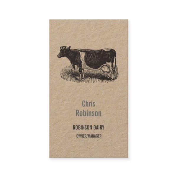 Vintage Dairy Cow Farmer Butcher Business