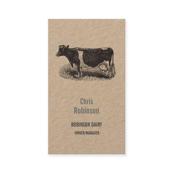 Vintage Dairy Cow Farmer Butcher Business