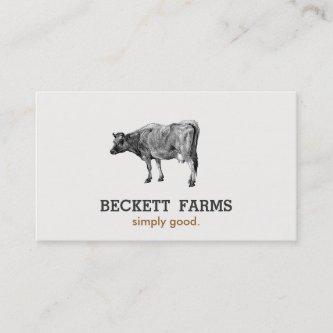 Vintage Dairy Cow Logo  Rustic Country