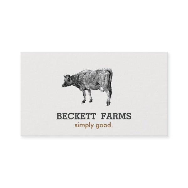 Vintage Dairy Cow Logo  Rustic Country