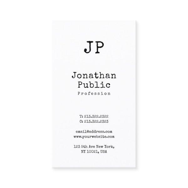 Vintage Design Sleek Plain Retro Professional