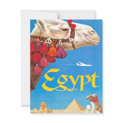 Vintage Egypt Air Travel Advertisement