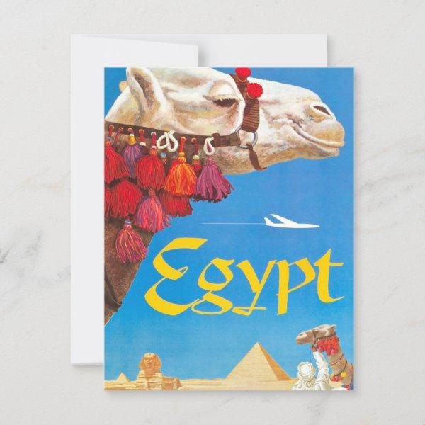 Vintage Egypt Air Travel Advertisement