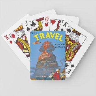 Vintage Egypt Air Travel Advertisement Playing Cards