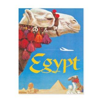 Vintage Egypt Air Travel Advertisement Postcard