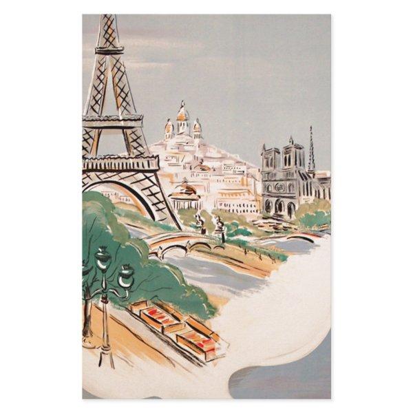 Vintage Eiffel Tower Paris Air Travel Advertising Stationery