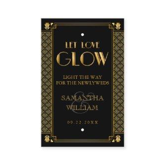 Vintage Elegant Art Deco Gold Wedding Send-Off Tag