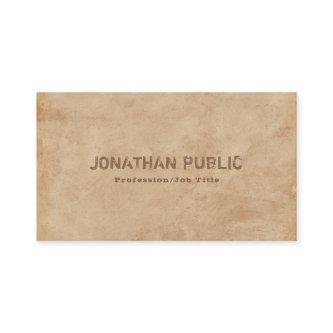 Vintage Elegant Old Paper Look Ultra Thick Luxury