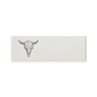 Vintage European Bison Skull Antique Template Mini
