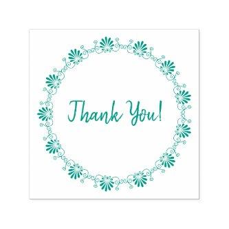 Vintage Fancy Flourish Border Thank You Self-inking Stamp
