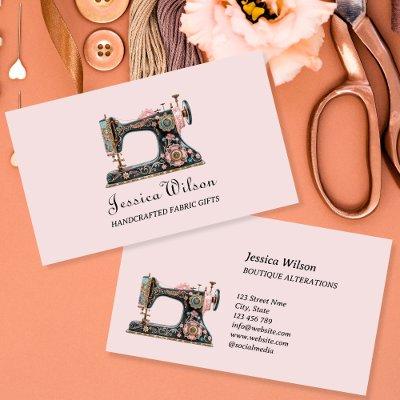 Vintage Feminine Sewing Machine Handmade Crafter
