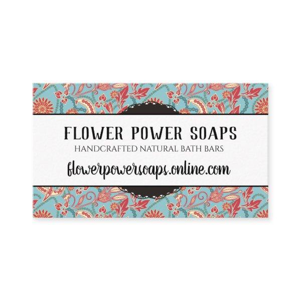 Vintage floral handmade soap bath scent labels