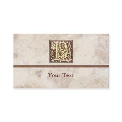 Vintage Floral Initial P