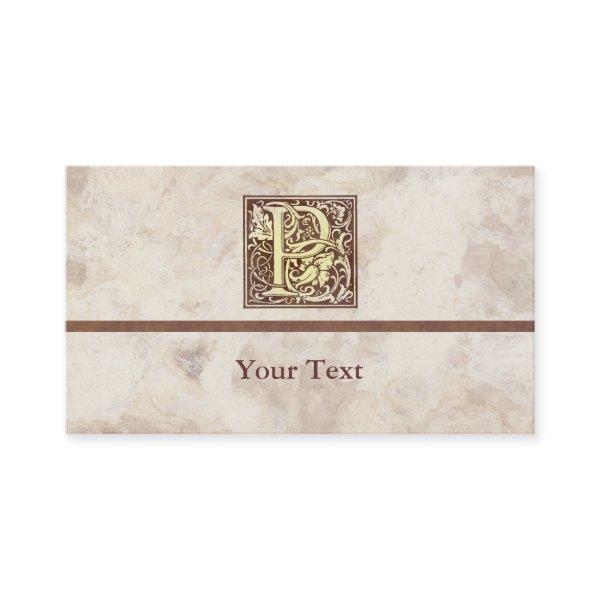 Vintage Floral Initial P