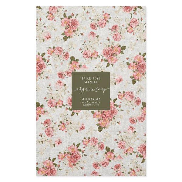 Vintage Floral Organic Soap Wrap Packaging