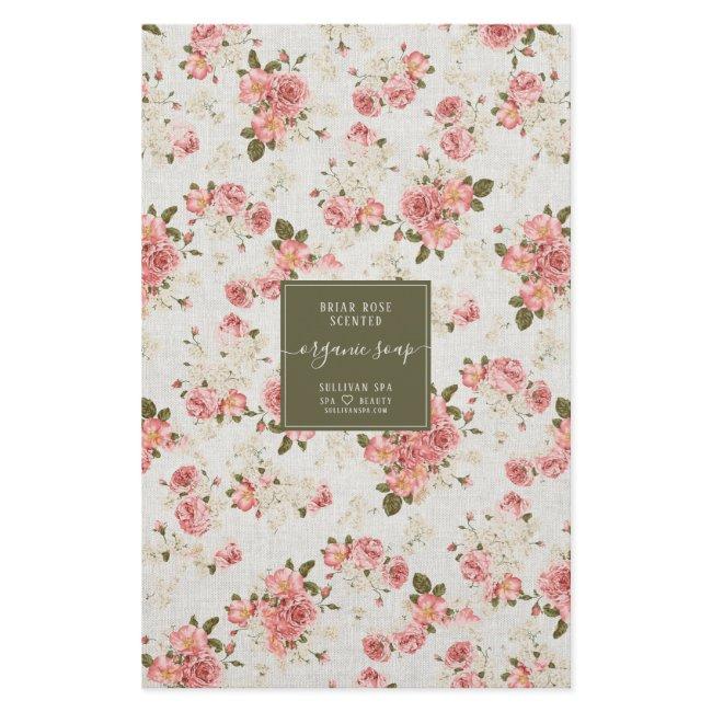 Vintage Floral Organic Soap Wrap Packaging