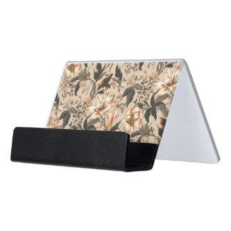 Vintage Floral Pattern Card Holder