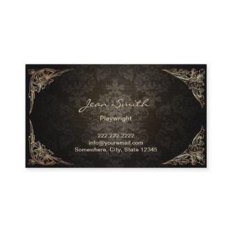 Vintage Framed Dark Damask Playwright