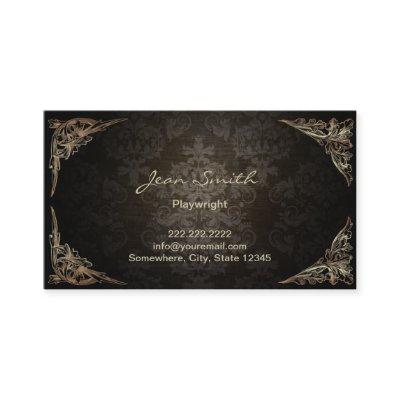 Vintage Framed Dark Damask Playwright