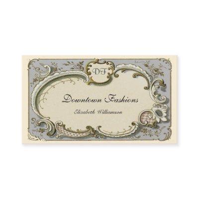 Vintage French Blue Scroll