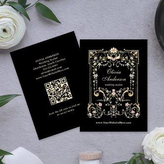 Vintage Garden Black | Colorful and Luxe QR Code